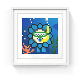Murakami Flower #4898 Diving, 2023-Takashi Murakami-Pinto Gallery