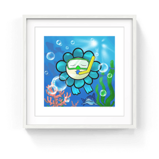 Murakami Flower #4898 Diving, 2024-Takashi Murakami-Pinto Gallery