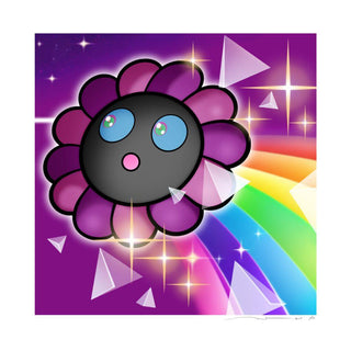 Murakami.Flower #0608 The Prism of The Dark Side of the Moon, 2024-Takashi Murakami-Pinto Gallery