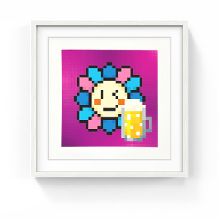 Murakami.Flower #1527 drunk draft beer, 2023-Takashi Murakami-Pinto Gallery