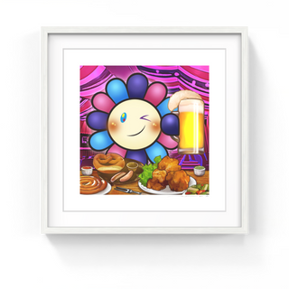 Murakami.Flower #1527 drunk draft beer, 2024-Takashi Murakami-Pinto Gallery