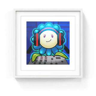 Murakami.Flower #3111 Listening to music with headphones, 2024-Takashi Murakami-Pinto Gallery