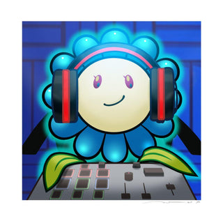 Murakami.Flower #3111 Listening to music with headphones, 2024-Takashi Murakami-Pinto Gallery