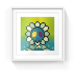 Murakami.Flower #6758 Water surface and skull face, 2023-Takashi Murakami-Pinto Gallery