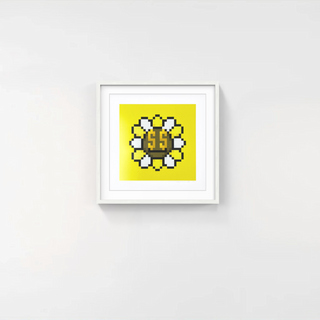 Murakami.Flower #7555 Blinded by gold, 2023-Takashi Murakami-Pinto Gallery