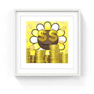 Murakami.Flower #7555 Blinded by gold, 2024-Takashi Murakami-Pinto Gallery
