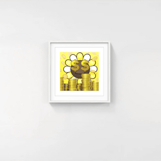Murakami.Flower #7555 Blinded by gold, 2024-Takashi Murakami-Pinto Gallery