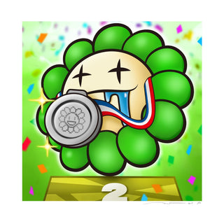 Murakami.Flower #8723 silver medal, 2024-Takashi Murakami-Pinto Gallery