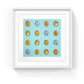 Murakami.Flower COINs with Other Crypto Coins: 4 × 4, 2022-Takashi Murakami-Pinto Gallery