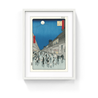 Night at Saruwakacho, After 1856-Utagawa Hiroshige (Andō Hiroshige)-Pinto Gallery