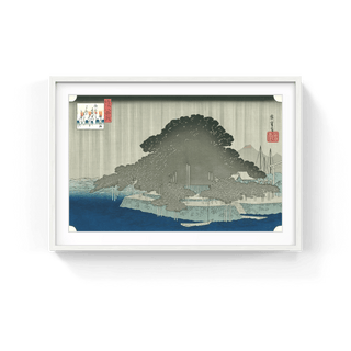 Night rain at Karasaki, After 1834-Utagawa Hiroshige (Andō Hiroshige)-Pinto Gallery