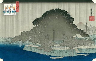 Night rain at Karasaki, After 1834-Utagawa Hiroshige (Andō Hiroshige)-Pinto Gallery