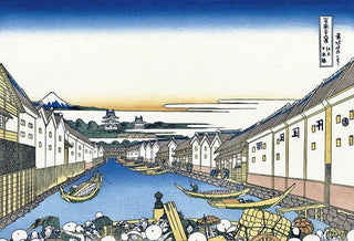 Nihonbashi in Edo, After 1830-Katsushika Hokusai-Pinto Gallery