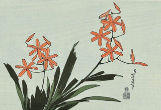 Orange Orchids, After 1830-Katsushika Hokusai-Pinto Gallery