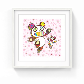 Panda Parent and Cub in a Shower of Cherry Blossoms, 2024-Takashi Murakami-Pinto Gallery