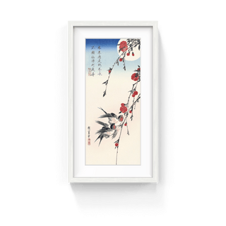 Peach Blossoms and Swallows in Moonlight, After 1834-Utagawa Hiroshige (Andō Hiroshige)-Pinto Gallery