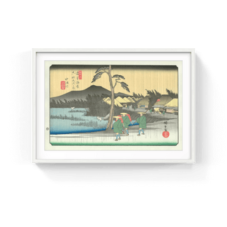 Rain at Nakatsu River, After 1837-Utagawa Hiroshige (Andō Hiroshige)-Pinto Gallery