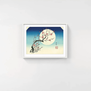 Red Plum Blossoms in the Full Moon, After 1845-Utagawa Hiroshige (Andō Hiroshige)-Pinto Gallery