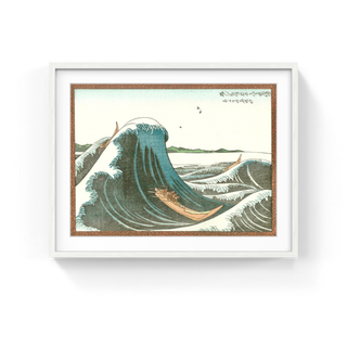 Rowing Boats in Waves at Oshiokuri, After 1805-Katsushika Hokusai-Pinto Gallery