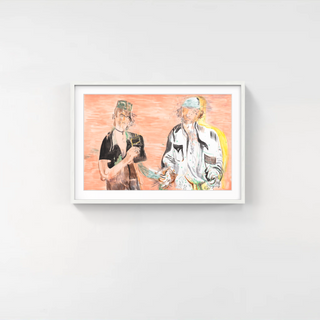 Salman Toor - Citizens with Flags, 2025 - Pinto Gallery