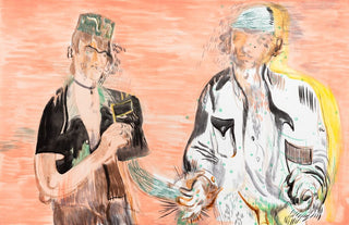 Salman Toor - Citizens with Flags, 2025 - Pinto Gallery