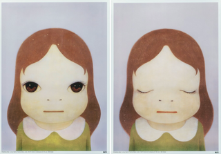 Cosmic Girl, Eyes Open & Eyes Closed (set of 2), 2008-Yoshitomo Nara-Pinto Gallery