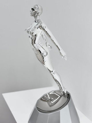 Sexy Robot Floating Type II 1/4 scale (Silver), 2025-Hajime Sorayama-Pinto Gallery