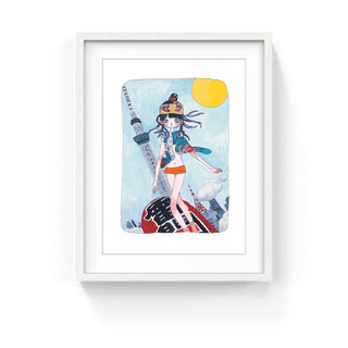 She's Coming, Riding the Kaminari-mon Lantern, 2020-Aya Takano-Pinto Gallery