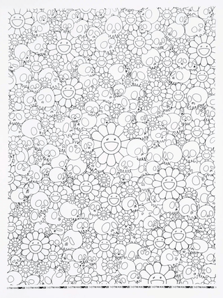 Skulls & Flower (White), 2018-Takashi Murakami-Pinto Gallery