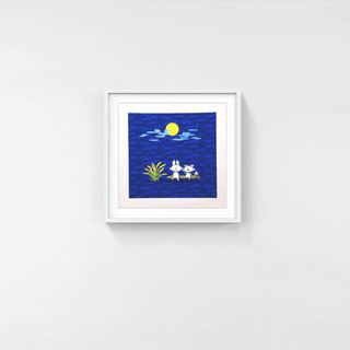 Snow, Moon, and Flower: Kaikai and Kiki Viewing the Moon, 2022-Takashi Murakami-Pinto Gallery