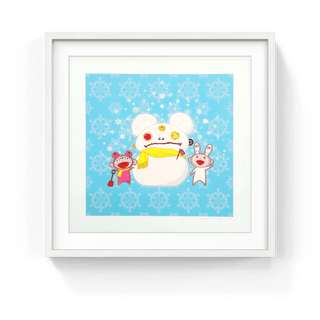 Snow, Moon, and Flower: Snowman with Kaikai and Kiki, 2022-Takashi Murakami-Pinto Gallery