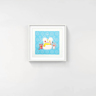 Snow, Moon, and Flower: Snowman with Kaikai and Kiki, 2022-Takashi Murakami-Pinto Gallery
