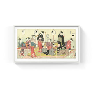 Summer Evening Cooling by the Kamo River at Shijo, After 1782-Torii Kiyonaga-Pinto Gallery