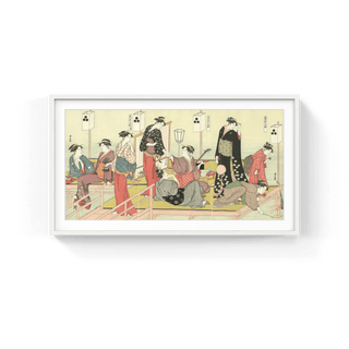 Summer Evening Cooling by the Kamo River at Shijo, After 1782-Torii Kiyonaga-Pinto Gallery
