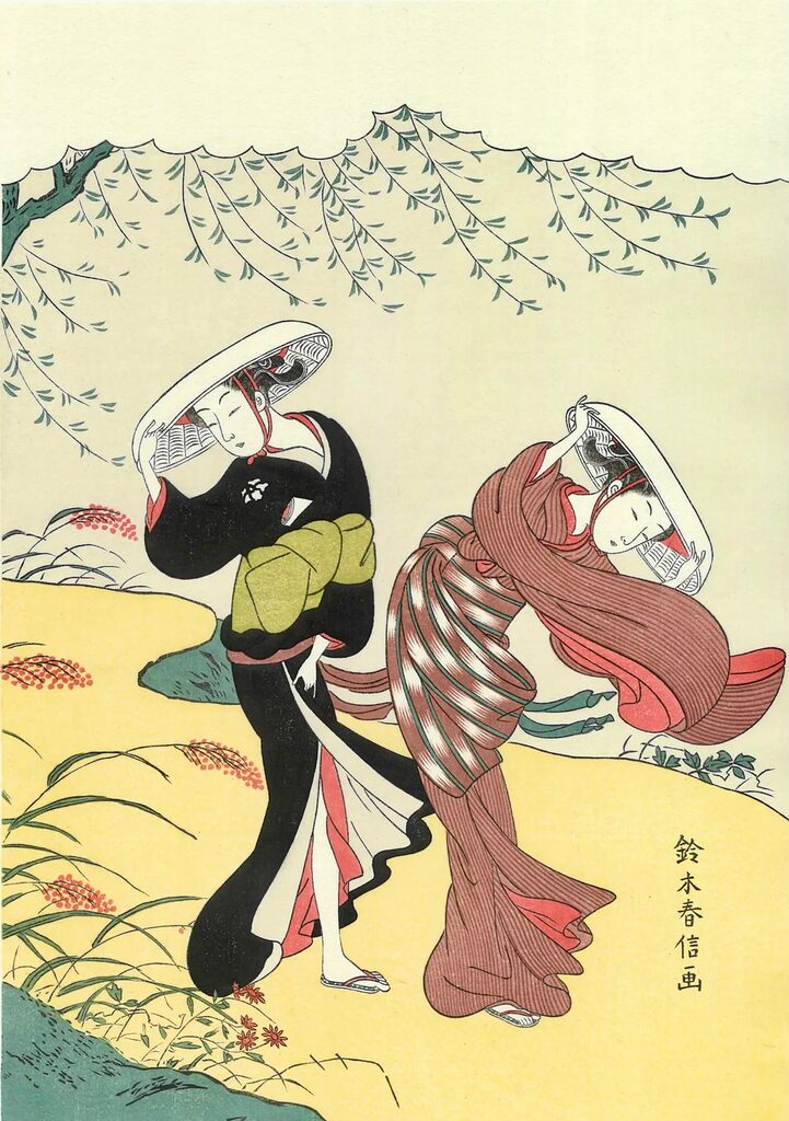 Suzuki Harunobu - Autumn Wind, After 1765 - Pinto Gallery