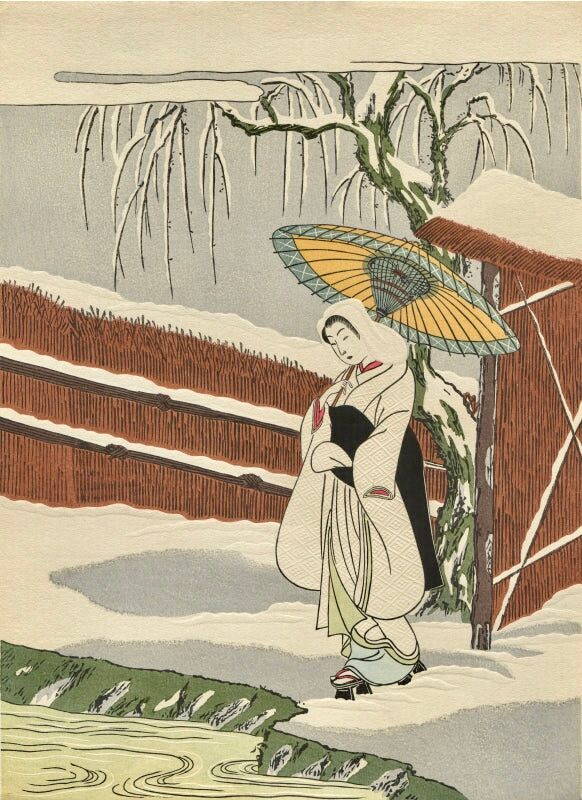 Suzuki Harunobu - Heron Maiden by the Stream, After 1765 - Pinto Gallery