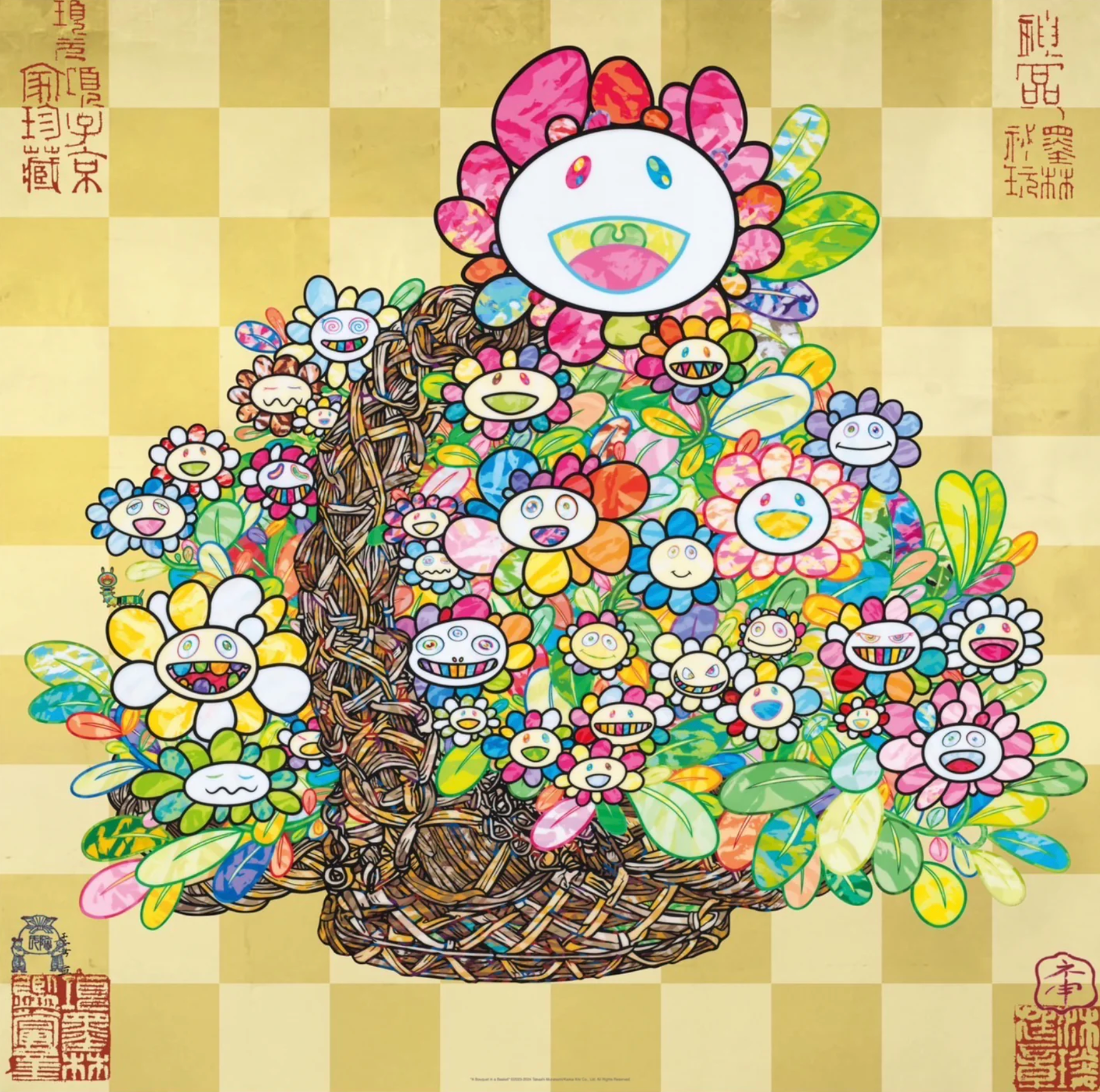 Takashi Murakami - A Bouquet in a Basket, 2024 - Pinto Gallery