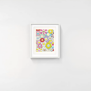 Takashi Murakami - A Little Flower Painting: Yellow, White, and Purple Flowers, 2018 - Pinto Gallery