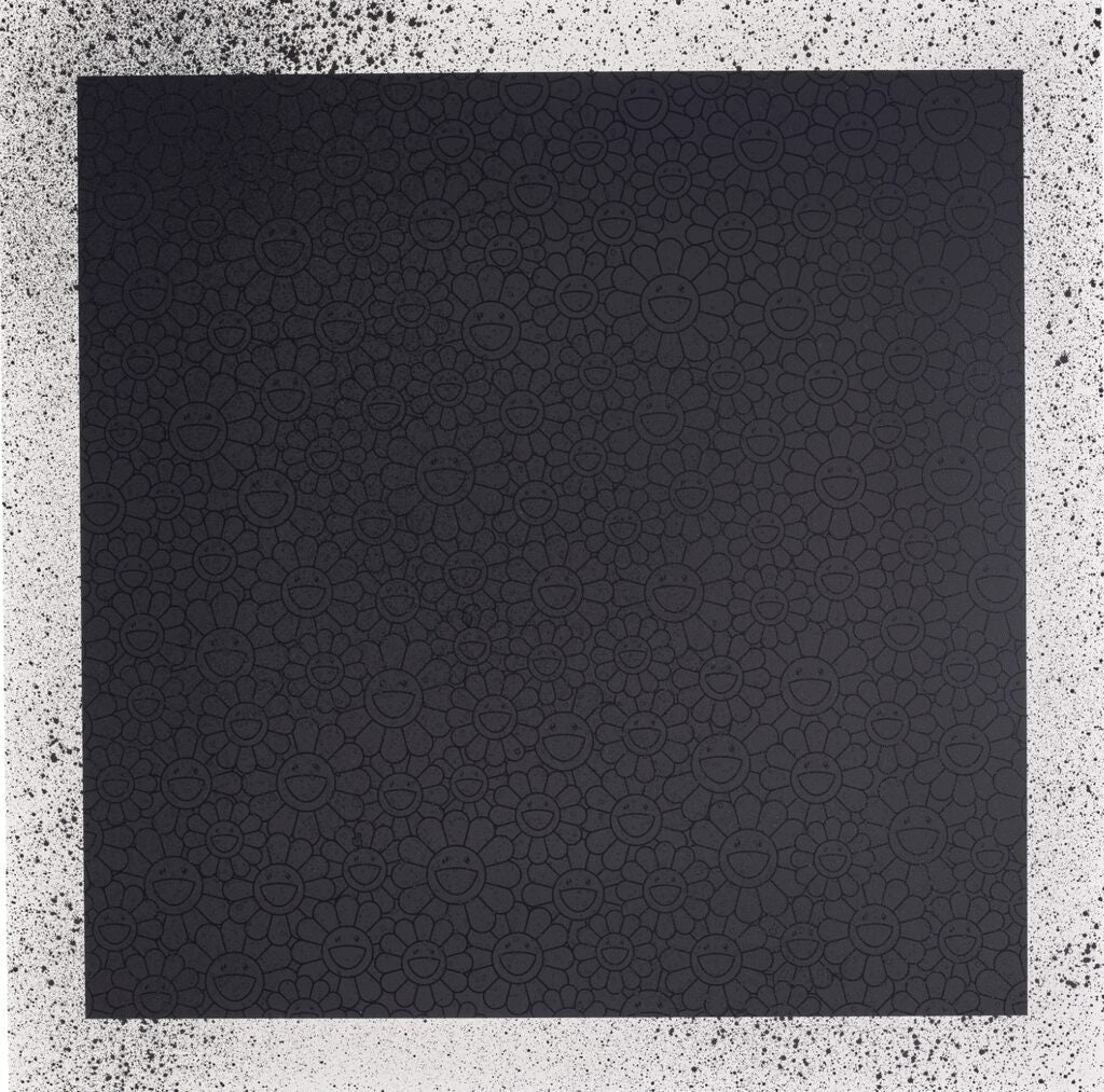 Takashi Murakami - Black Flowers Square (TM/KK For BLM), 2020 - Pinto Gallery