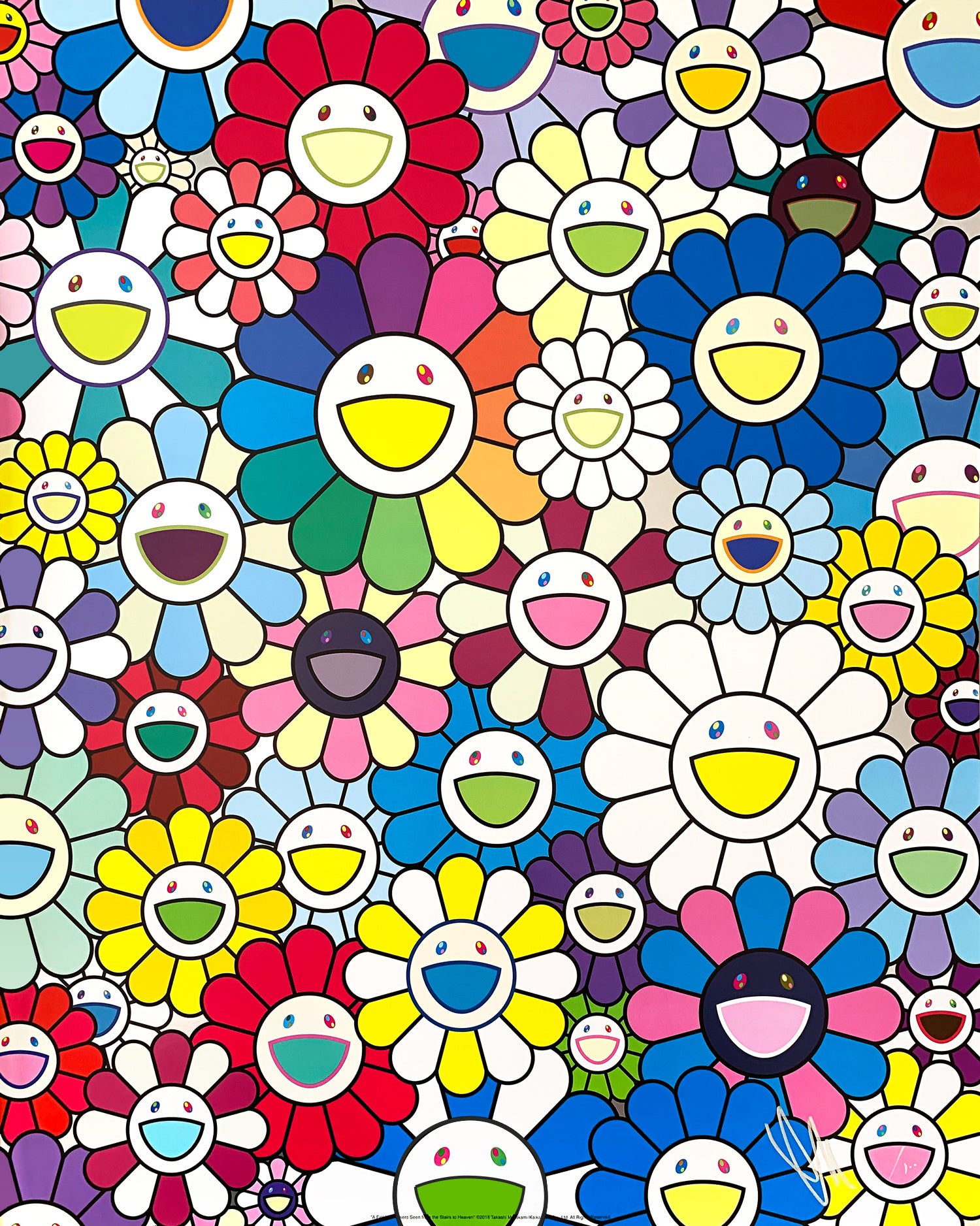 Takashi Murakami - Flower field seen from the stairs to heaven, 2017 - Pinto Gallery