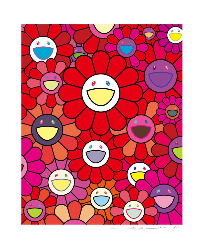 Takashi Murakami - Flowers and Prosperity Bloody Red, 2025 - Pinto Gallery