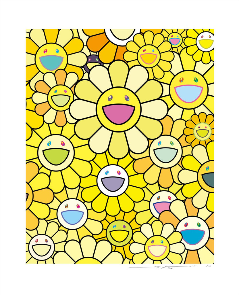 Takashi Murakami - Flowers and Prosperity Golden Yellow, 2025 - Pinto Gallery
