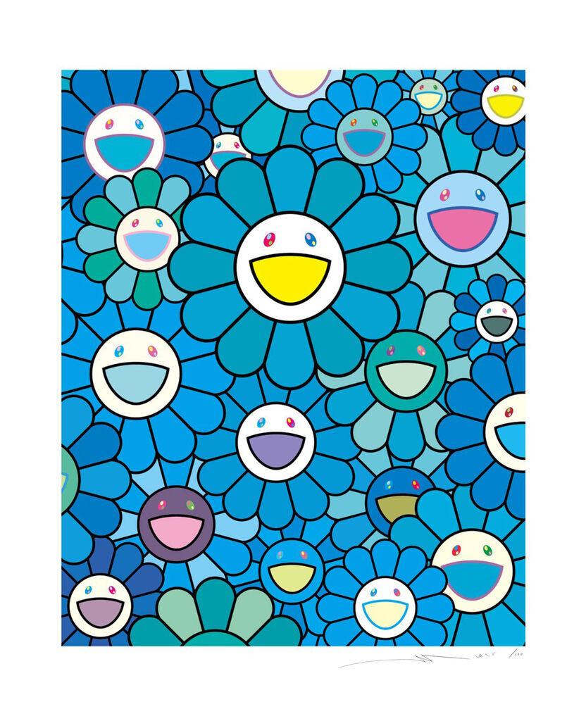Takashi Murakami - Flowers and Prosperity Lapis Lazuli Blue, 2025 - Pinto Gallery