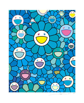 Takashi Murakami - Flowers and Prosperity Lapis Lazuli Blue, 2025 - Pinto Gallery