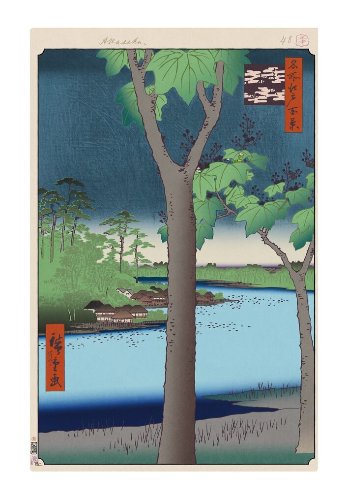 Takashi Murakami - Hiroshige’s 100 Famous Views of Edo: Japonisme Reconsidered—Akasaka Kiribatake, 2025 - Pinto Gallery