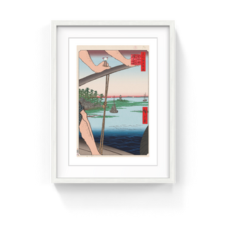 Takashi Murakami - Hiroshige’s 100 Famous Views of Edo: Japonisme Reconsidered—Haneda Ferry and Benten Shrine, 2025 - Pinto Gallery