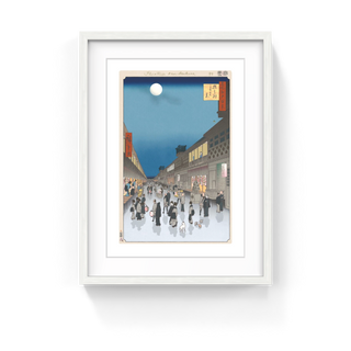 Takashi Murakami - Hiroshige’s 100 Famous Views of Edo: Japonisme Reconsidered—Night View of Saruwaka-machi, 2025 - Pinto Gallery