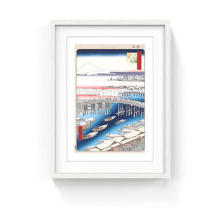 Takashi Murakami - Hiroshige's 100 Famous Views of Edo: Japonisme Reconsidered—Nihonbashi,Clearing after Snow, 2025 - Pinto Gallery