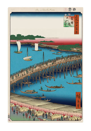 Takashi Murakami - Hiroshige’s 100 Famous Views of Edo: Japonisme Reconsidered—Ryōgoku Bridge and the Great Riverbank, 2025 - Pinto Gallery
