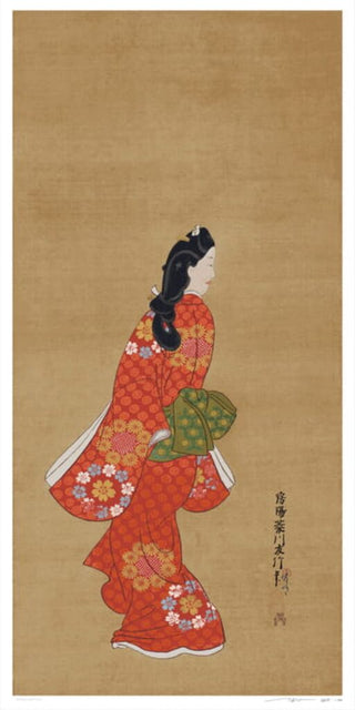 Takashi Murakami - Hishikawa Moronobu's "Mikaeri Bijin-zu" A Moment Blessed by Flowers, 2025 - Pinto Gallery
